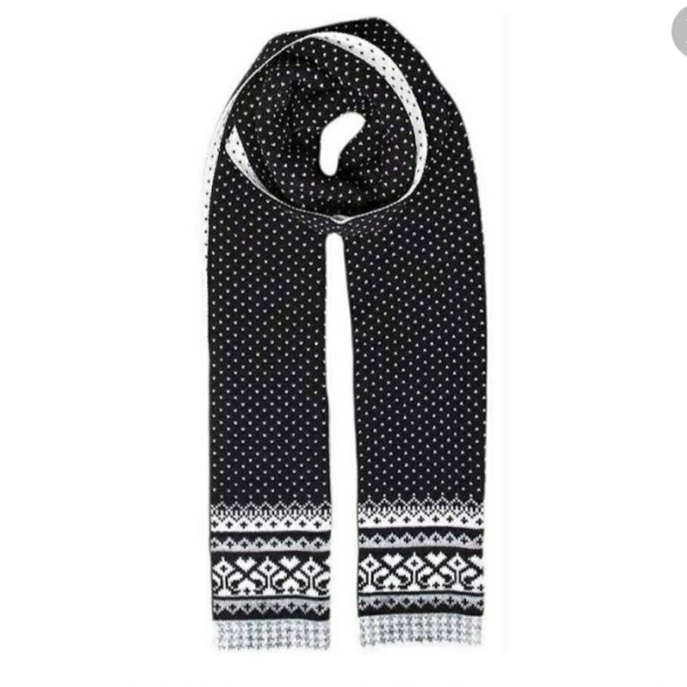 Fairisle  scarf black multi banana republic  unise - Picture 3 of 3